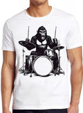 Gorilla Drummer Drum Drumming Monster Funny Animal Meme Gift Tee Gamer Cult Movie Music  T Shirt 2407