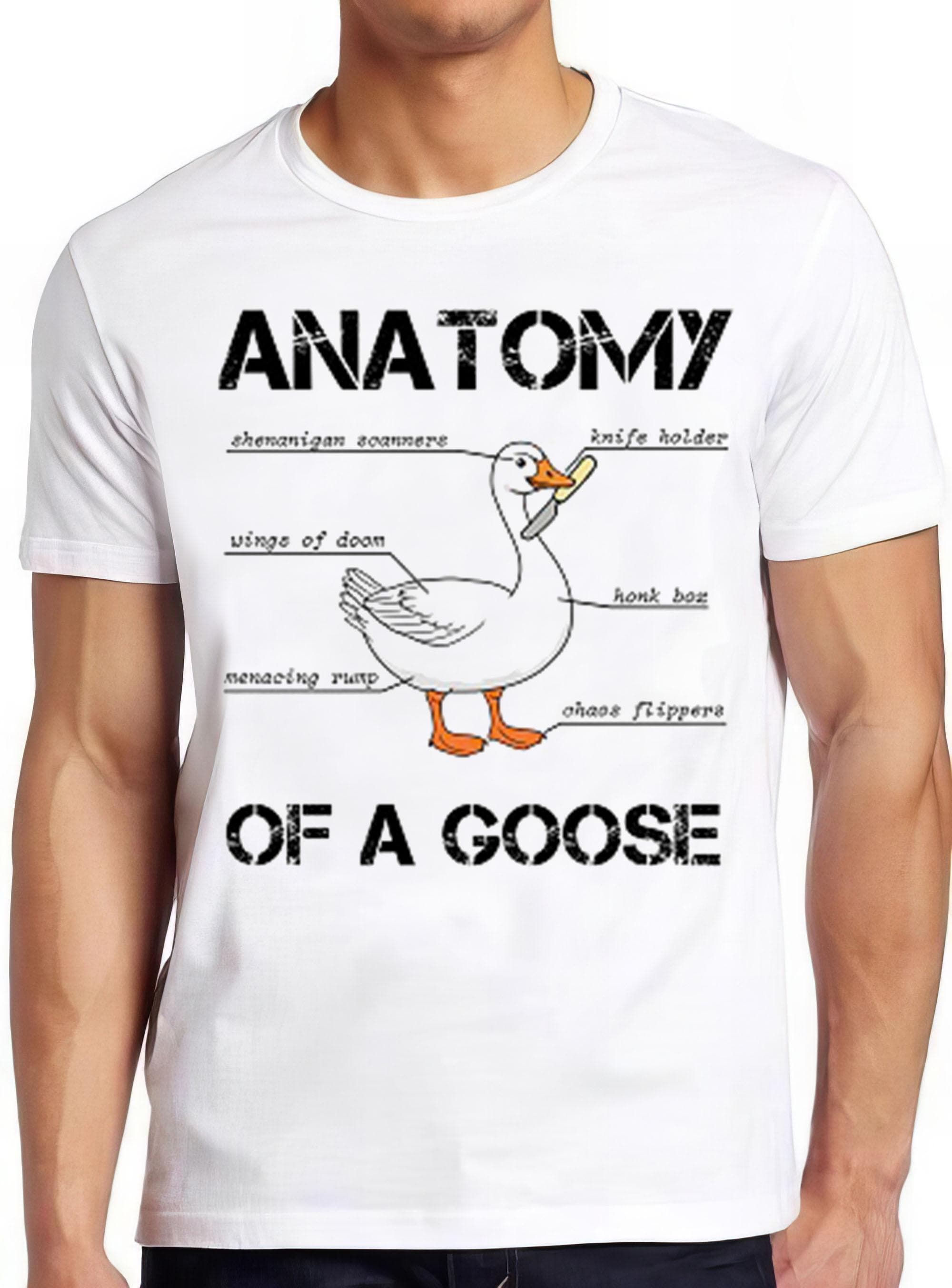 Anatomy of A Goose T Shirt Funny Duck Graphic Gaming Meme Style Cult Movie Music Cool Gift Tee 2325