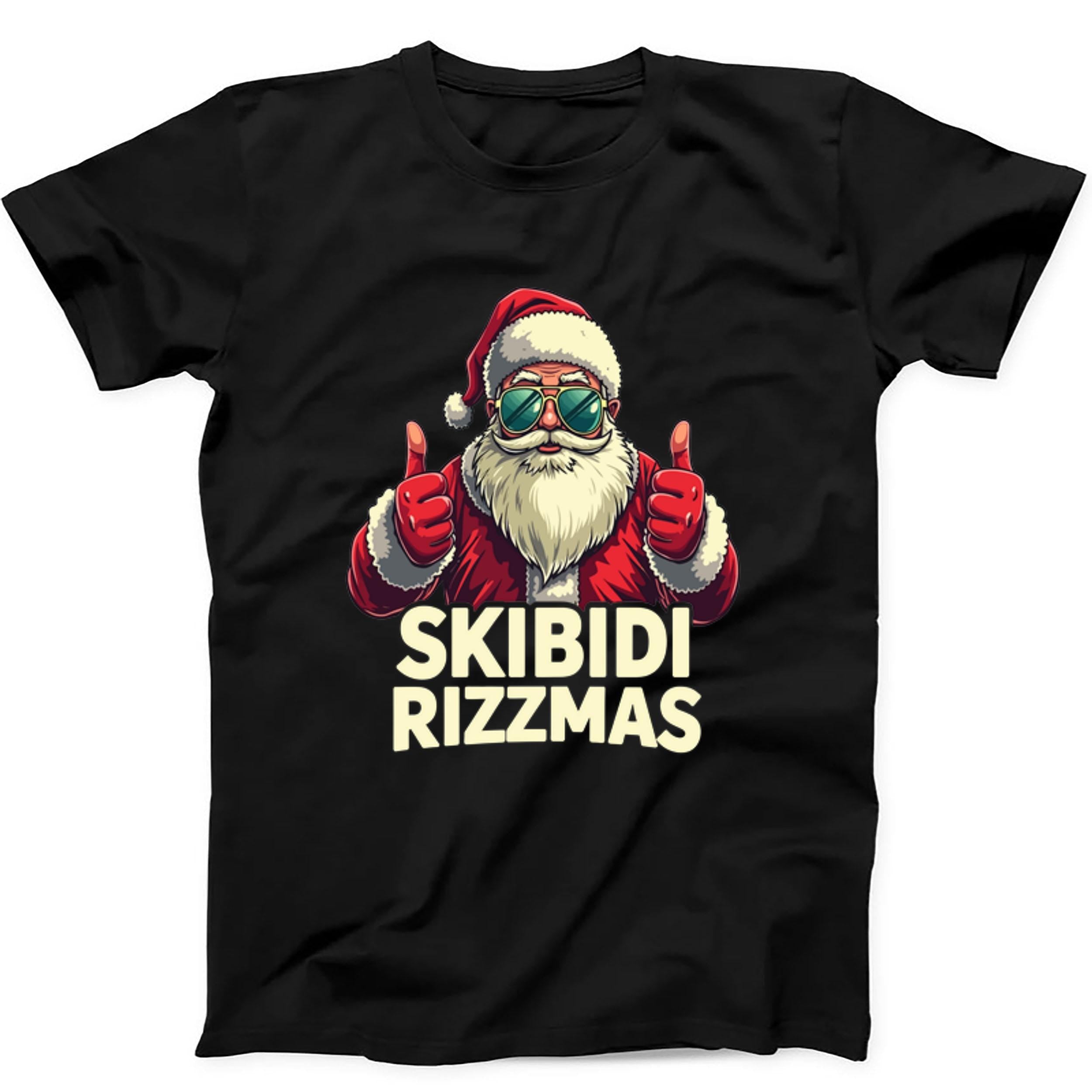 Skibidi Rizzmas Christmas Rizz Santa Funny Gift Tee Black T Shirt 281