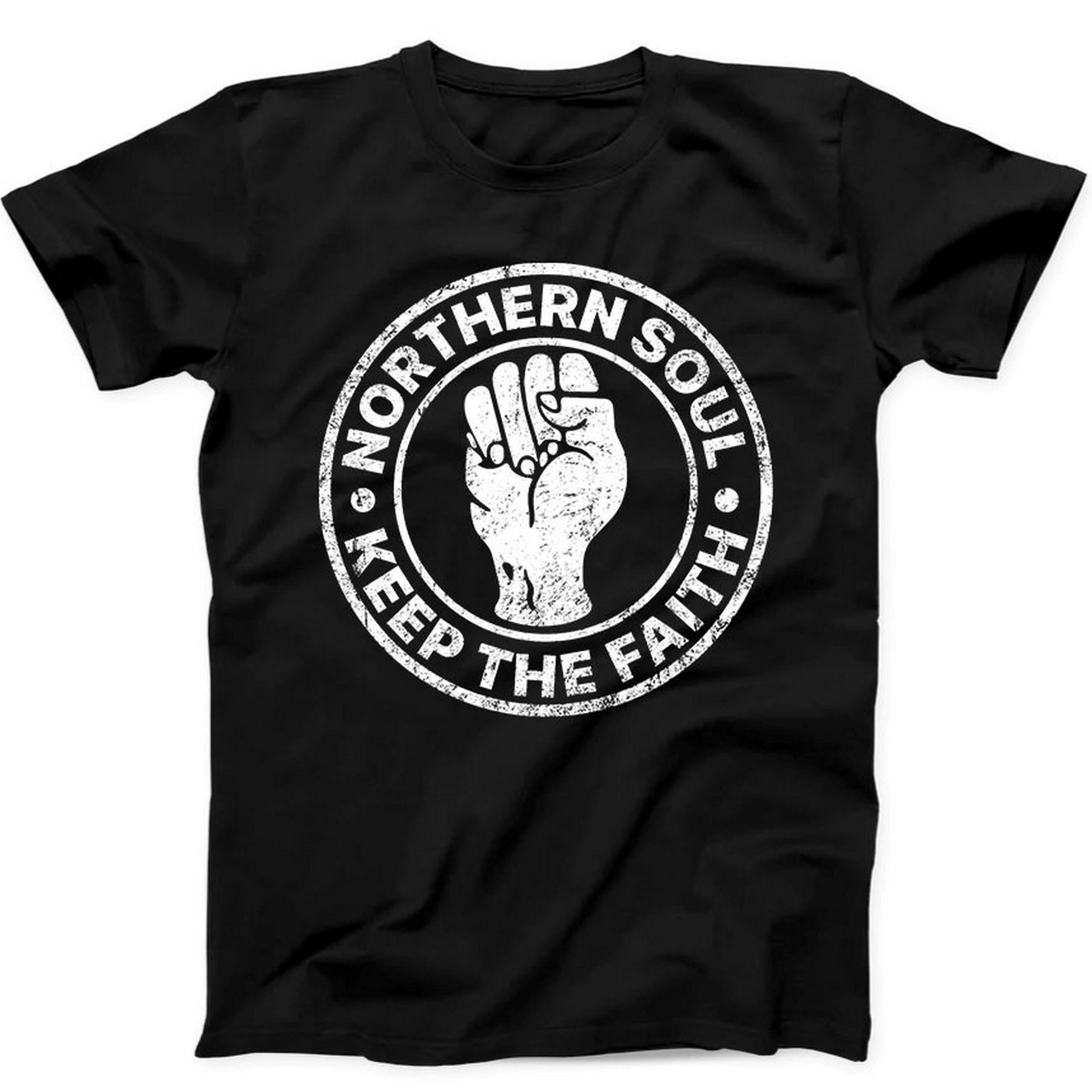 Northern Soul Keep The Faith Motown Scooter Dance Gift Tee Black T Shirt B1