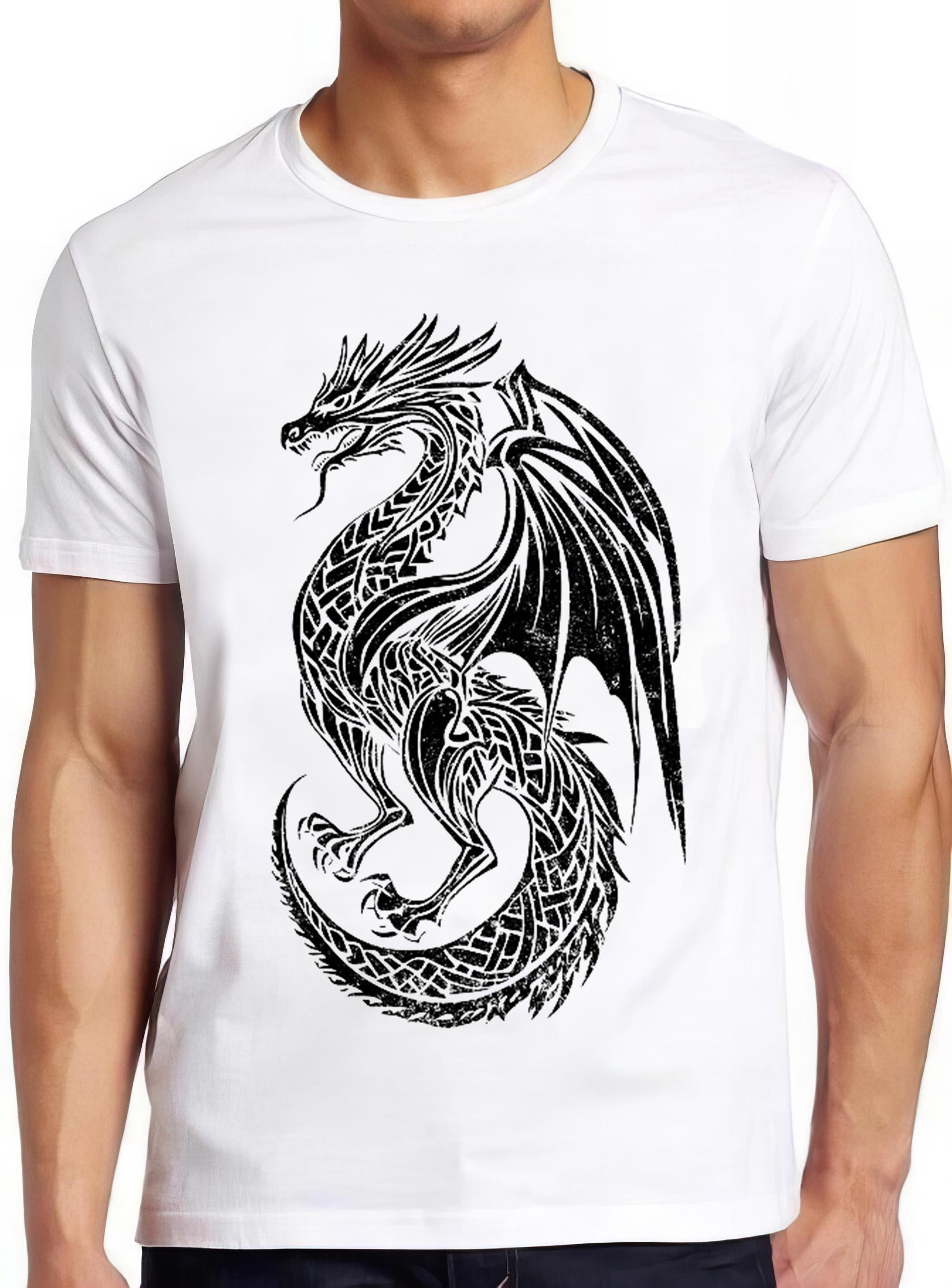 Dragon Celtic Emblem Viking Warriors Meme Cult Movie Music Unisex Men Women  Cool Gift Tee T Shirt 2444